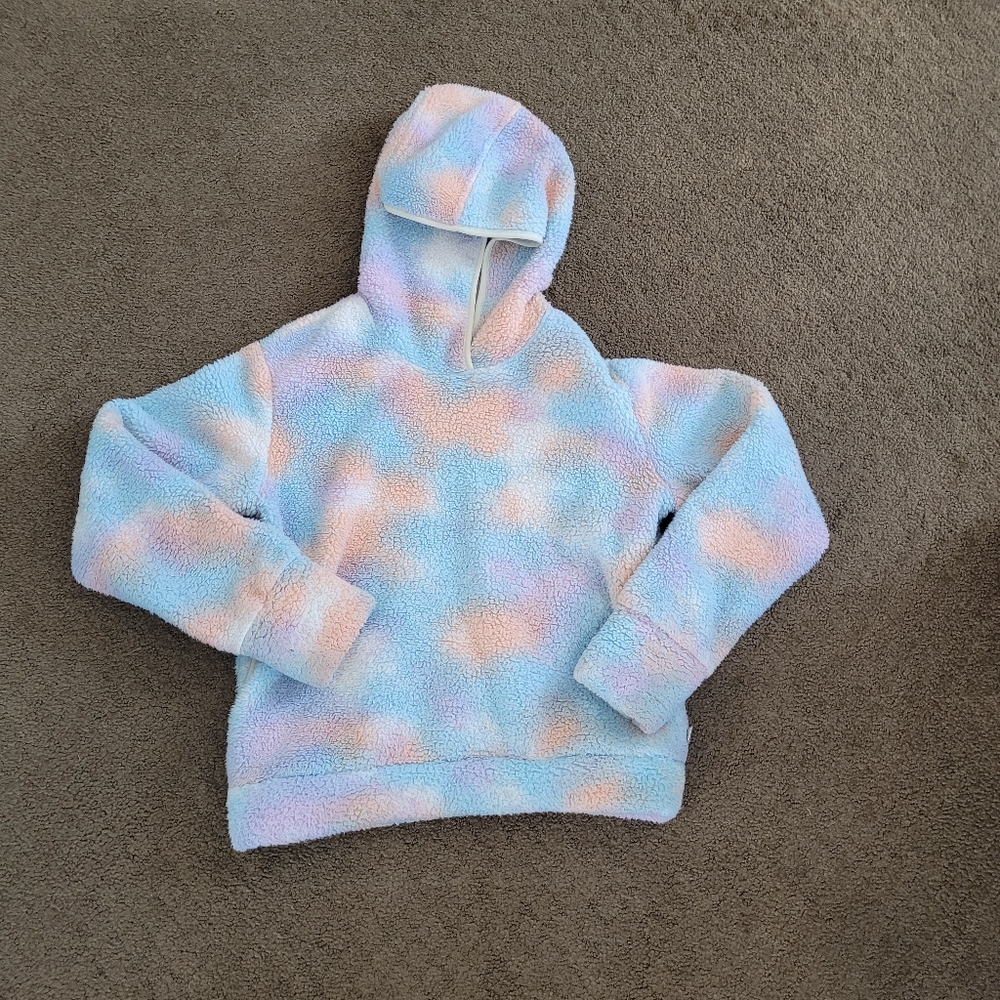 Athleta Girl Pastel Tie-Dye Fleece Hoodie